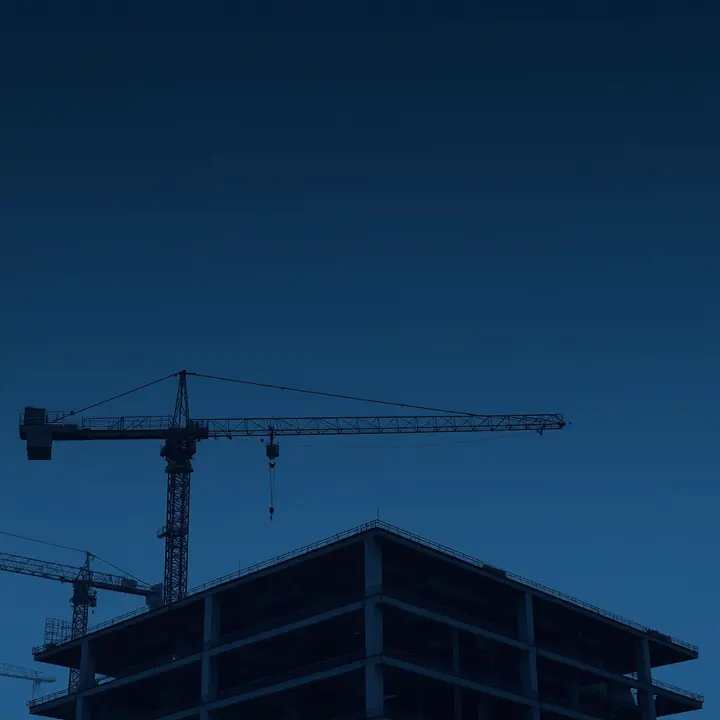 Infrastructure project during construction